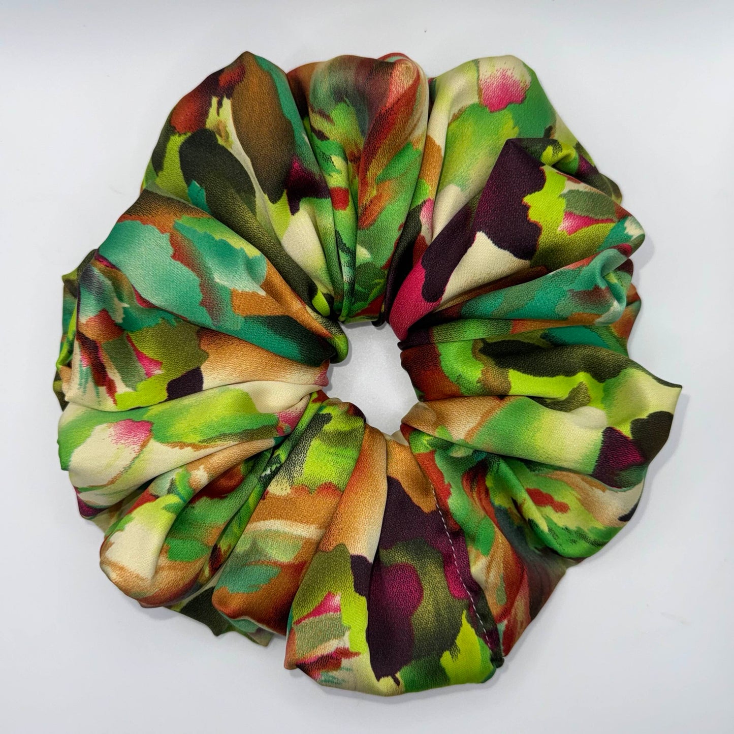 Floral Green Satin XL