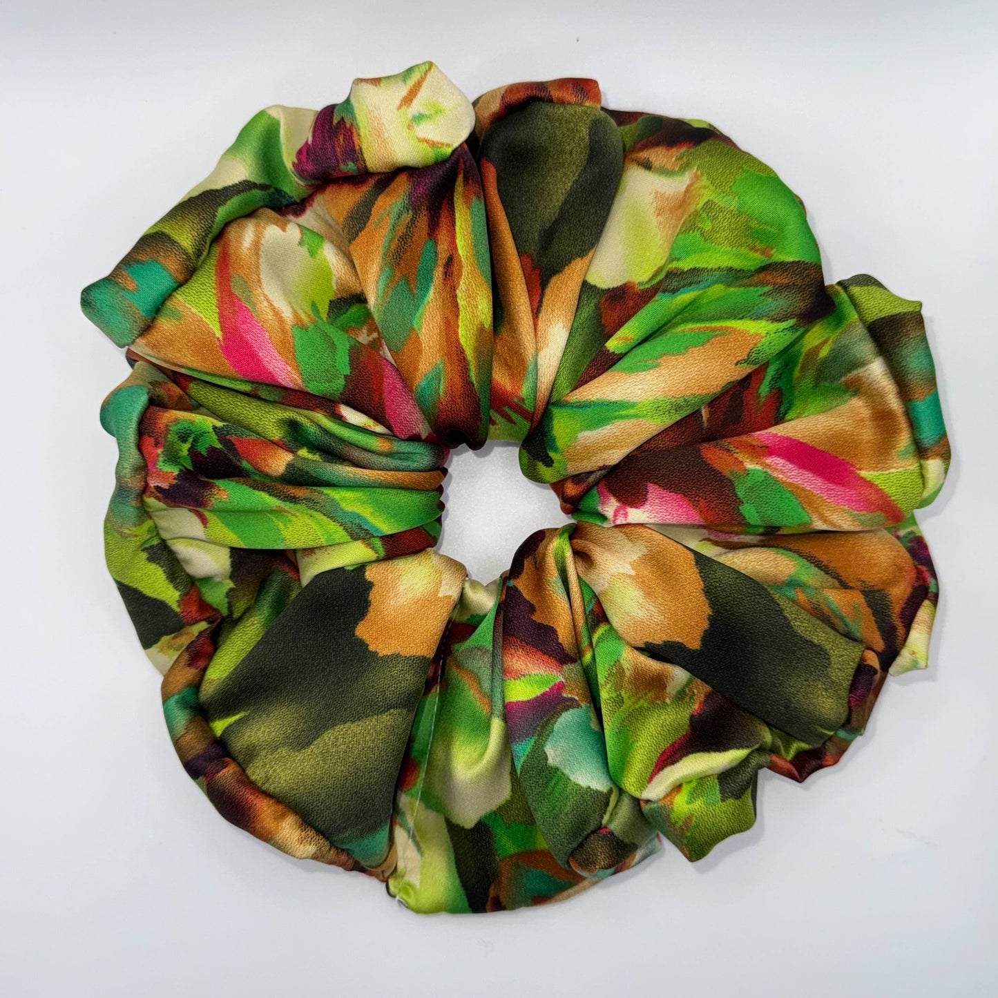Floral Green Satin XL