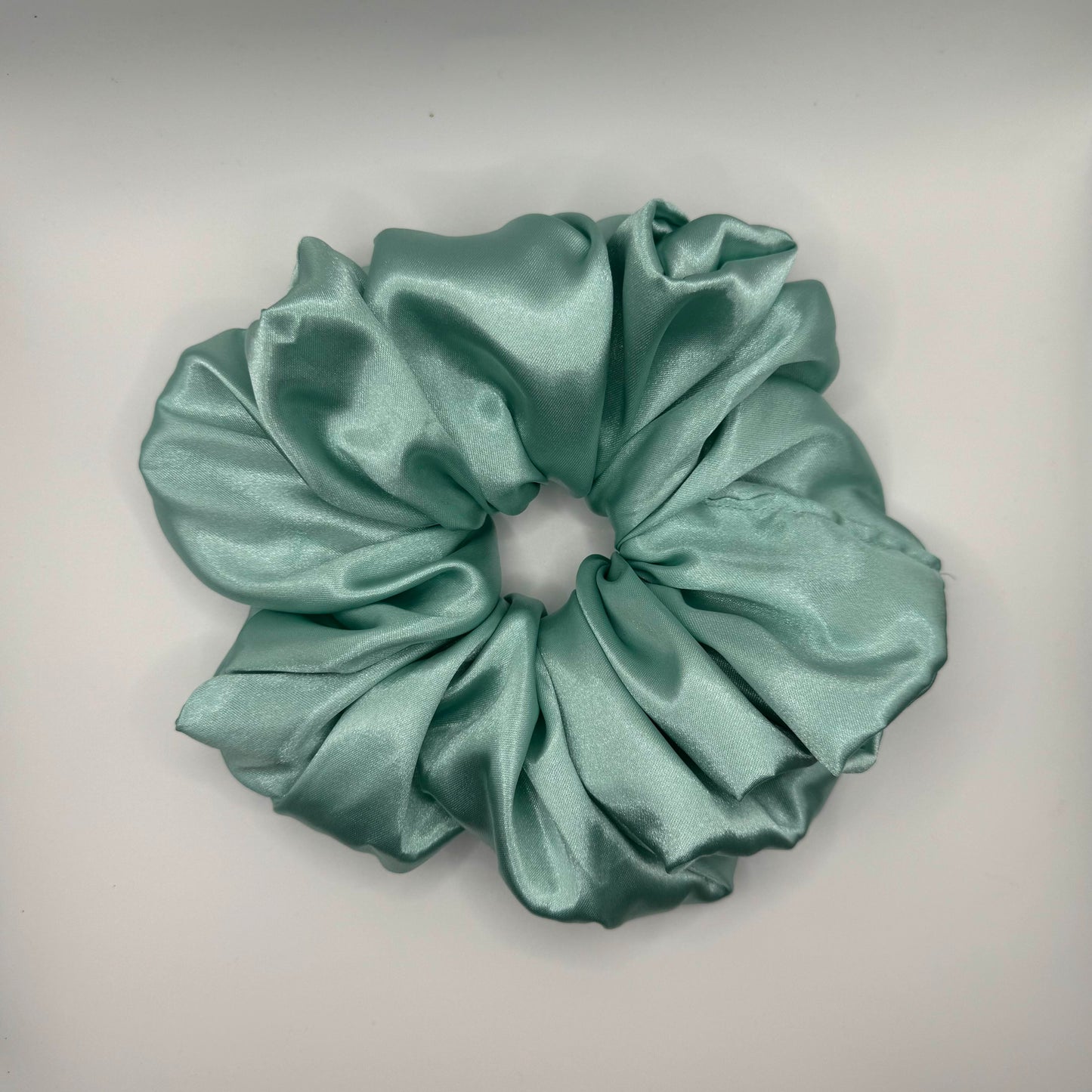 Icy Blue Satin XL Scrunchie