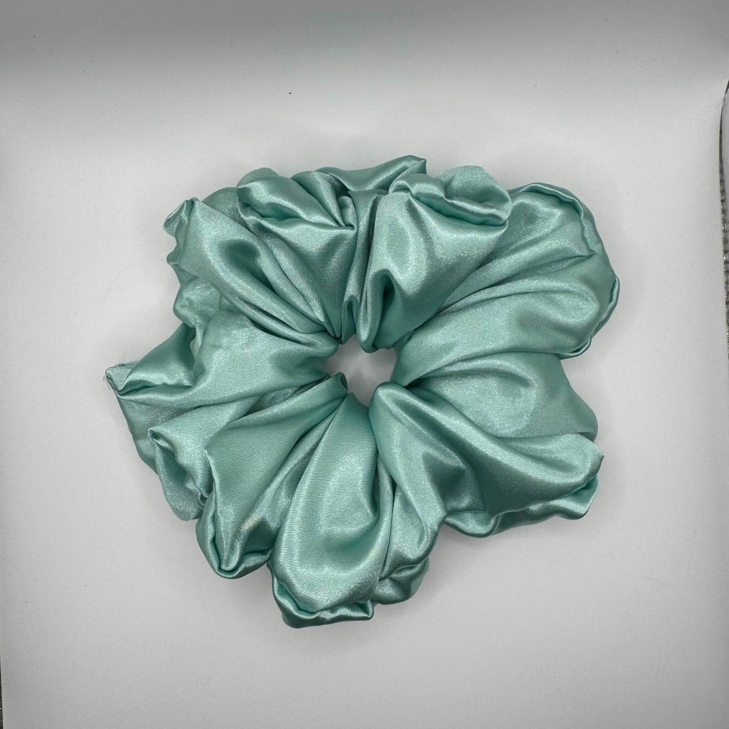 Icy Blue Satin XL Scrunchie