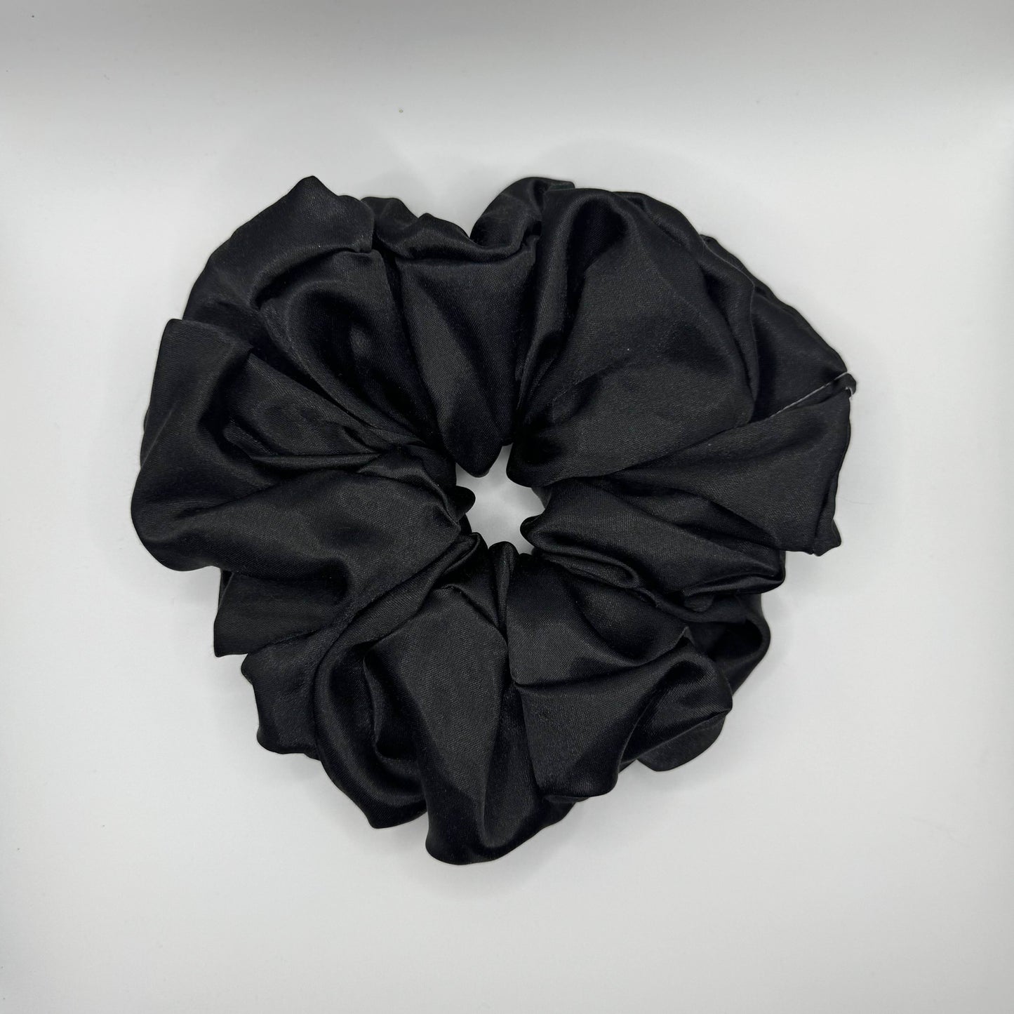 Black Satin XL Scrunchie