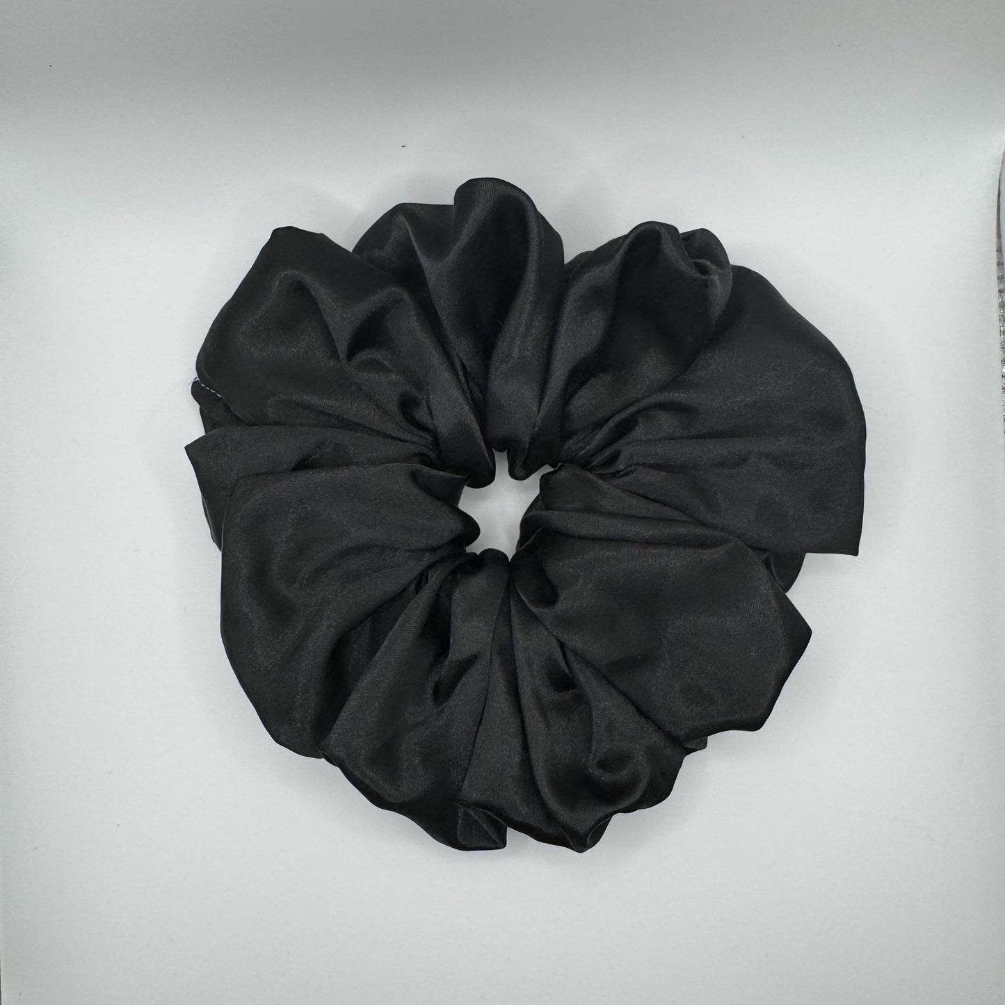 Black Satin XL Scrunchie