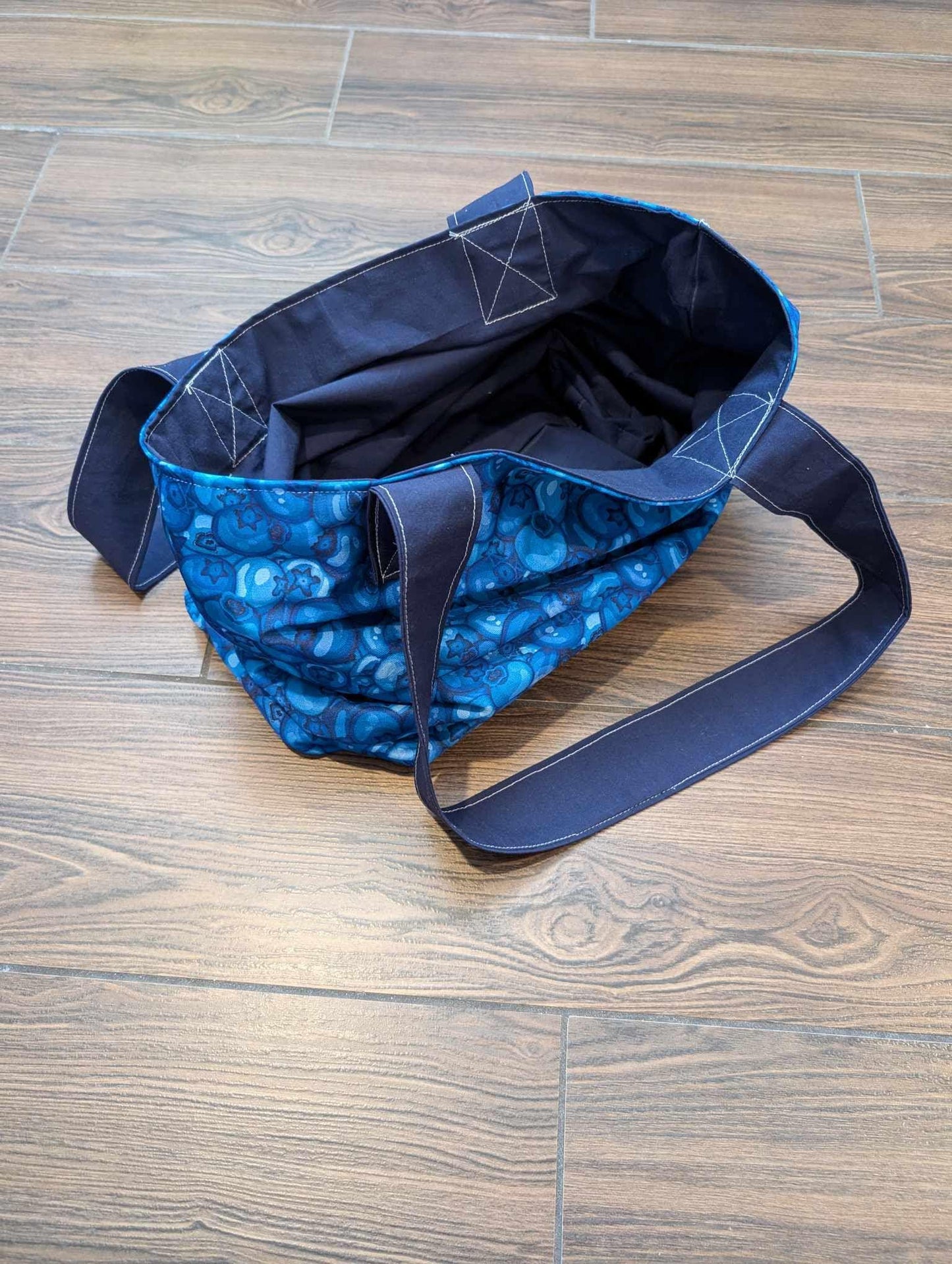 Blueberry Tote Bag, Navy Tote, Back to School, Purse, Gift Ideas, Blueberry Themed Tote Bag, Berry Bag, Berry Tote, Blue Bag, Blue Tote