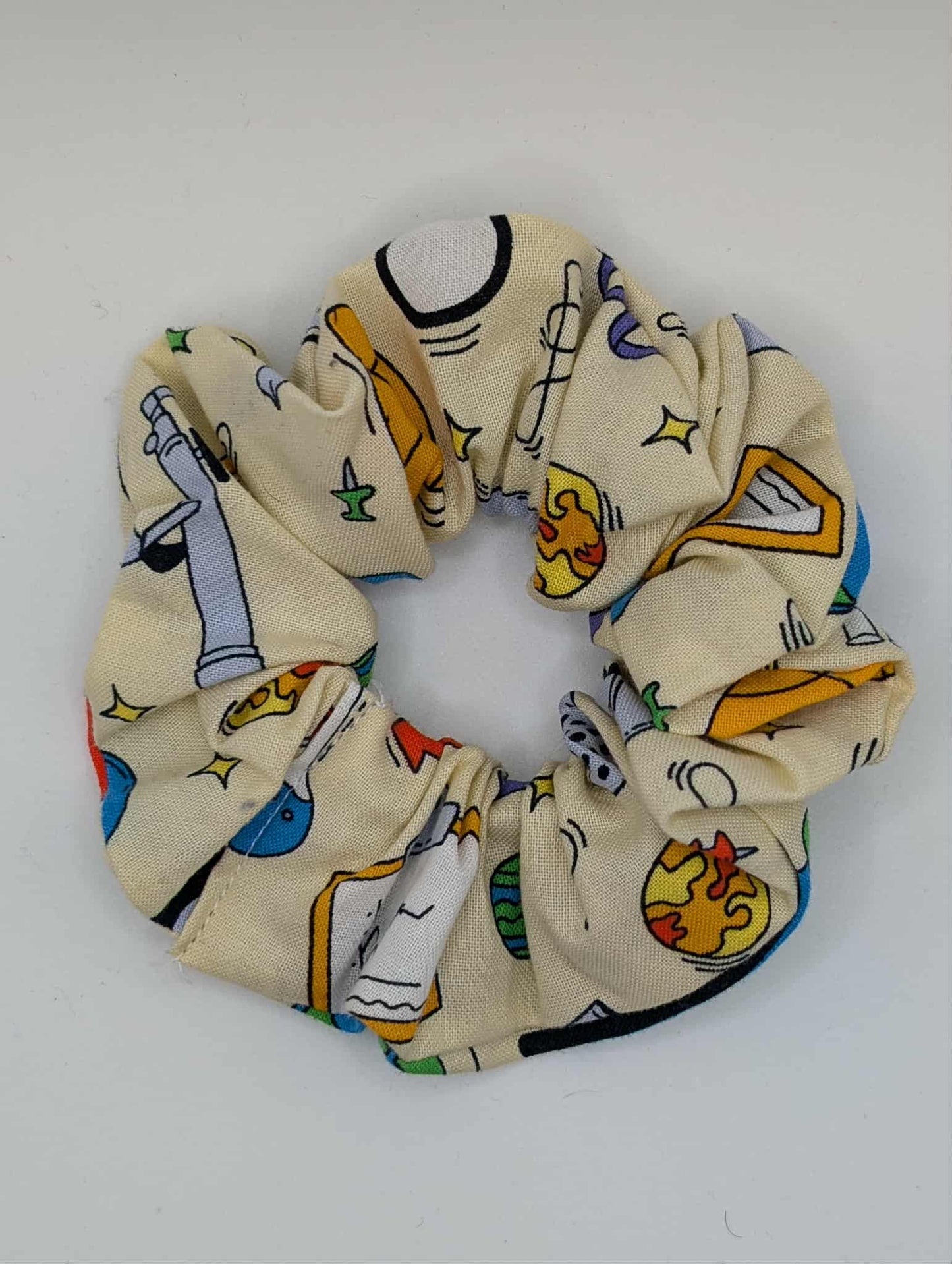 Teacher Themed Scrunchie, Teacher Appreciation, Gift Ideas, Back to School Season, Classroom, Science, Math, Art, Gym, History, First Day