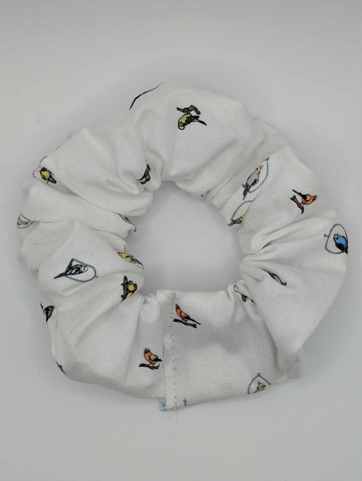 Pet Bird Scrunchie, White Bird Scrunchie, Budgie, Cockatiel, Canary, Minimalist, Gift Idea, Back to School, Hair Accessories, Cute Birds
