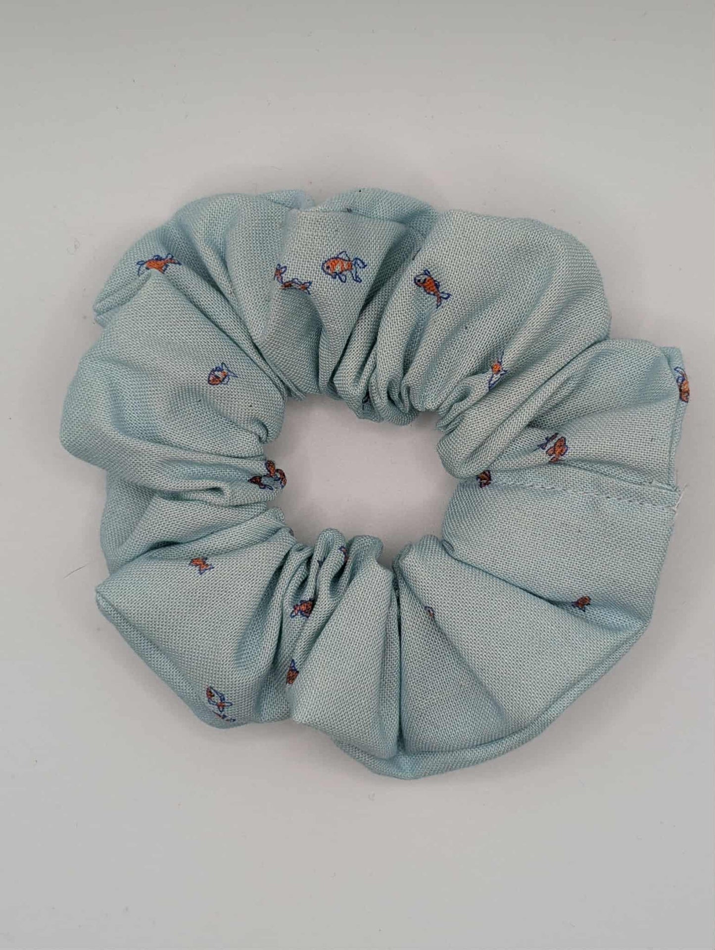 Fish Scrunchie, Koi Fish Scrunchie, Goldfish Scrunchie, Blue and Orange Scrunchie, Minimalist Scrunchie, Pet Scrunchie, Fish Lover, Cute