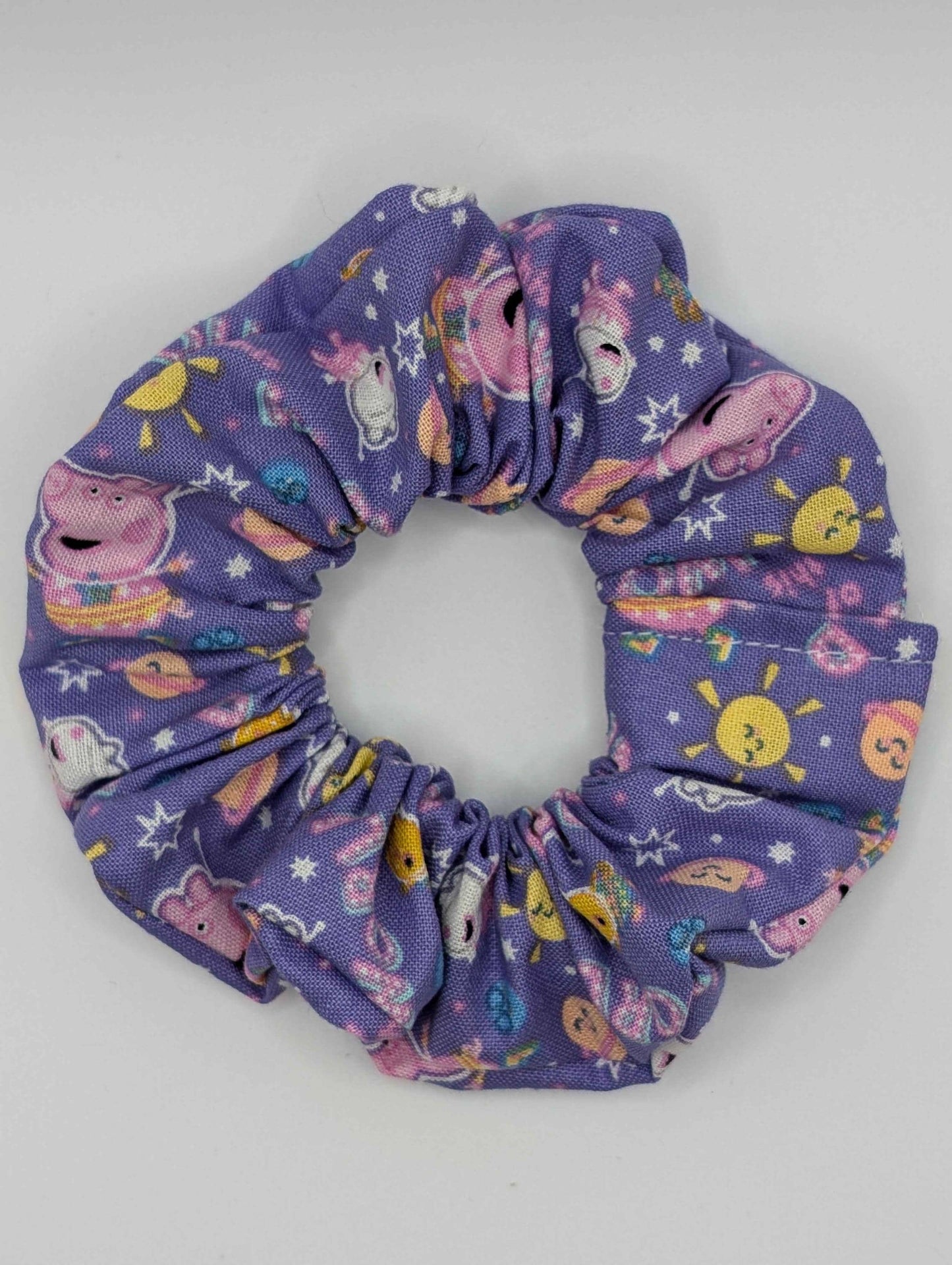Purple Peppa Scrunchie, Cartoon Scrunchie, Space Adventure, Kids Cartoon Scrunchie, Pig Scrunchie, Susie, Birthday, Back to School, Cute