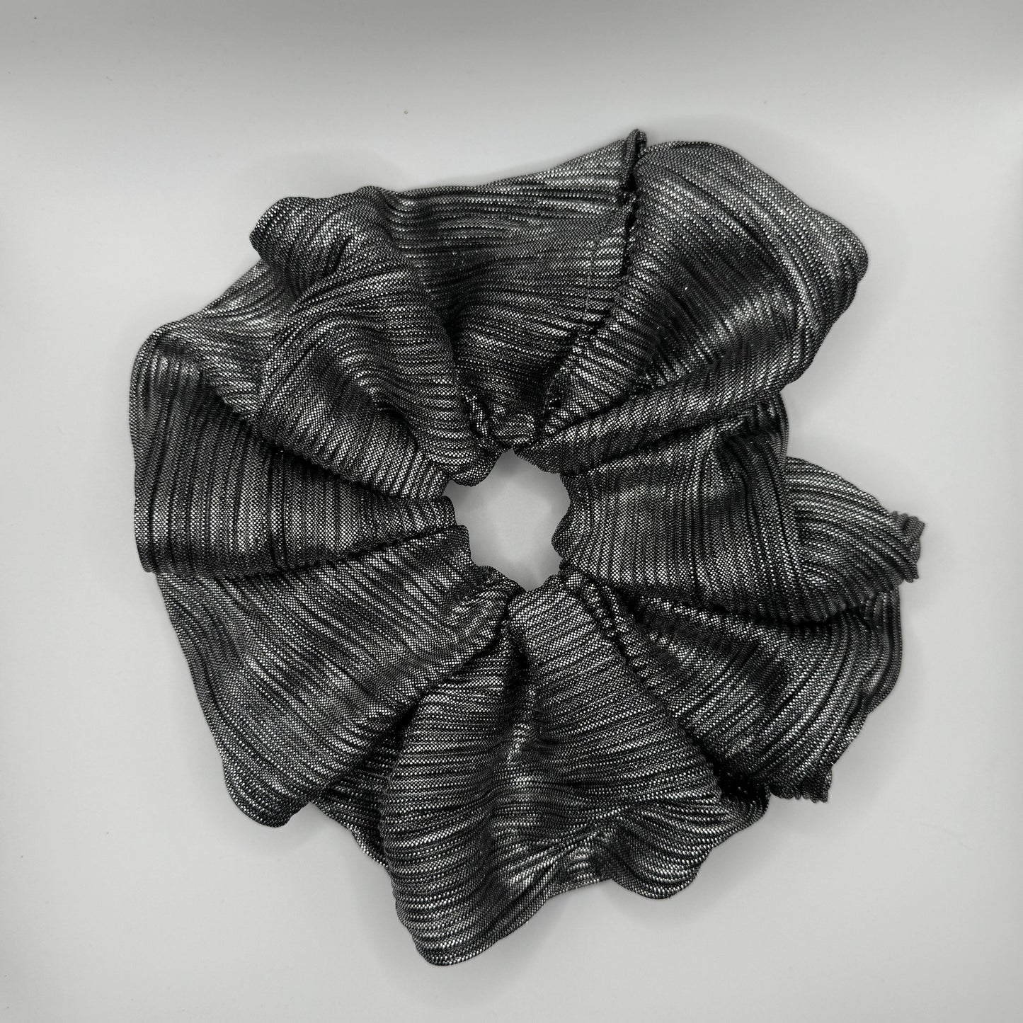 Ribbed Silver Glitter XL Scrunchie