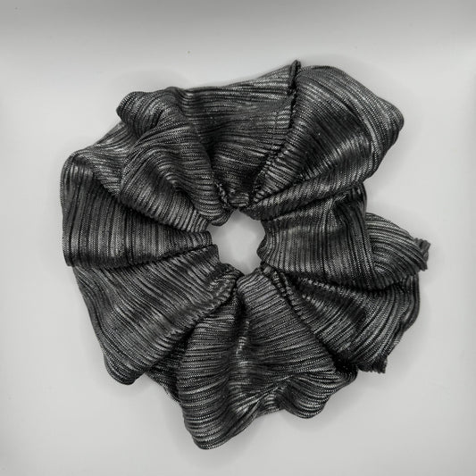 Ribbed Silver Glitter XL Scrunchie