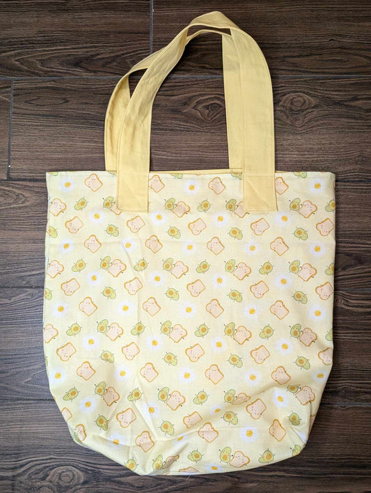 Avocado Toast Yellow Tote Bag