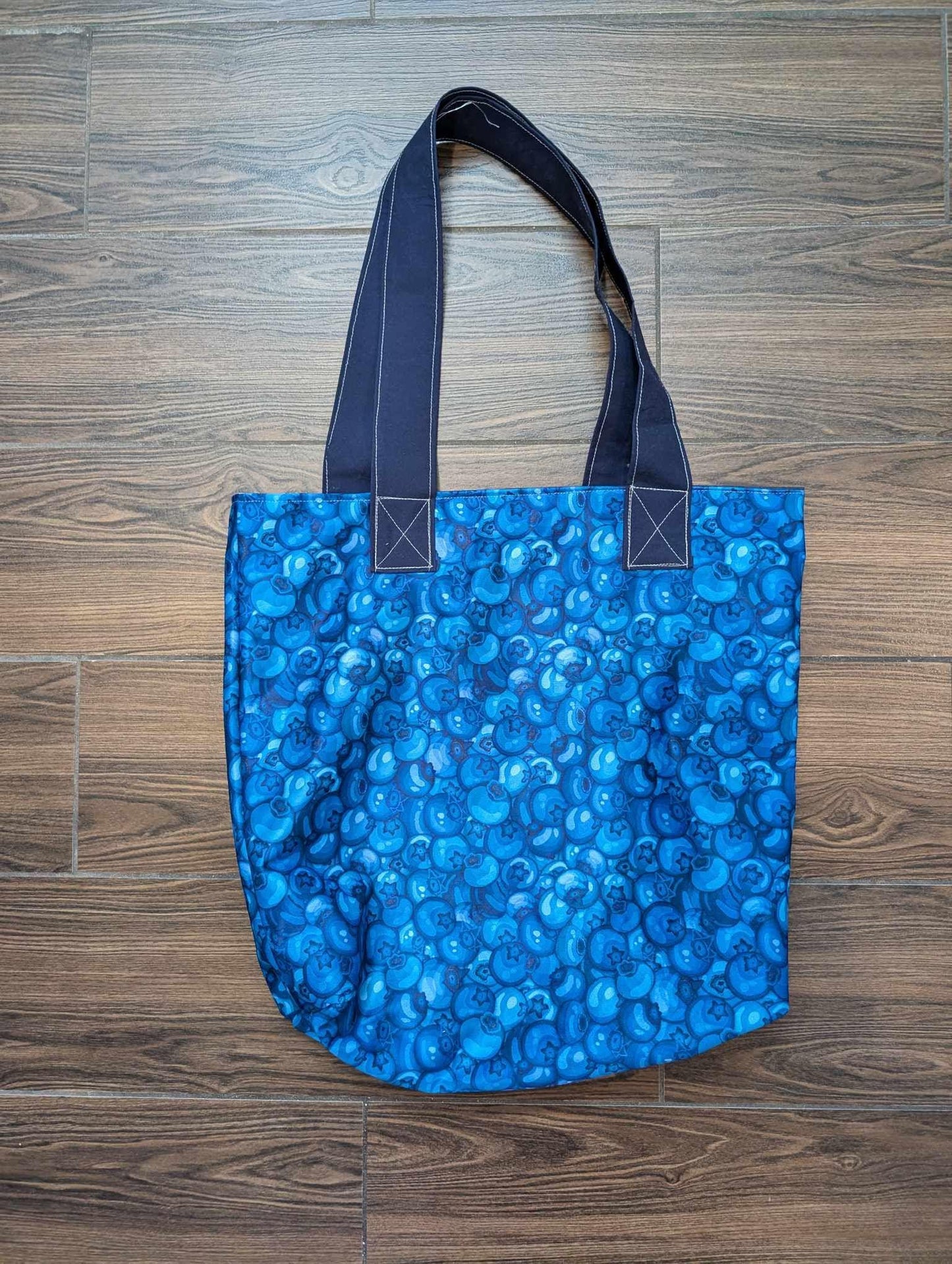 Blueberry Tote Bag, Navy Tote, Back to School, Purse, Gift Ideas, Blueberry Themed Tote Bag, Berry Bag, Berry Tote, Blue Bag, Blue Tote