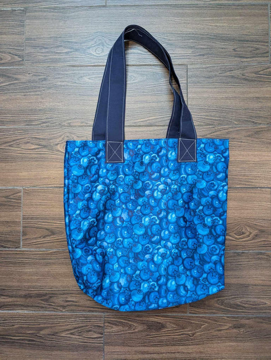 Blueberry Tote Bag, Navy Tote, Back to School, Purse, Gift Ideas, Blueberry Themed Tote Bag, Berry Bag, Berry Tote, Blue Bag, Blue Tote