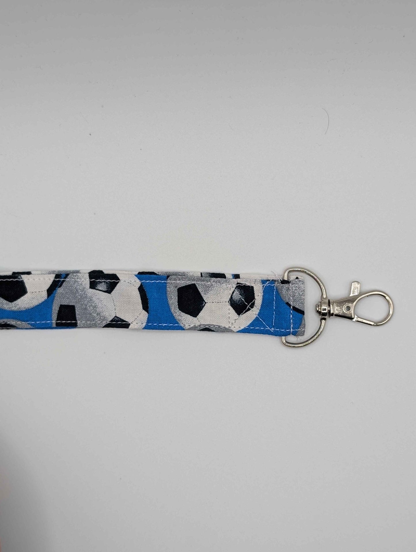 Soccer Keychain, Soccer Lanyard, Blue Soccer Balls, Sports, Back to School, Badge Holder, Sport Keychain, Gift Ideas, Cool Keychain