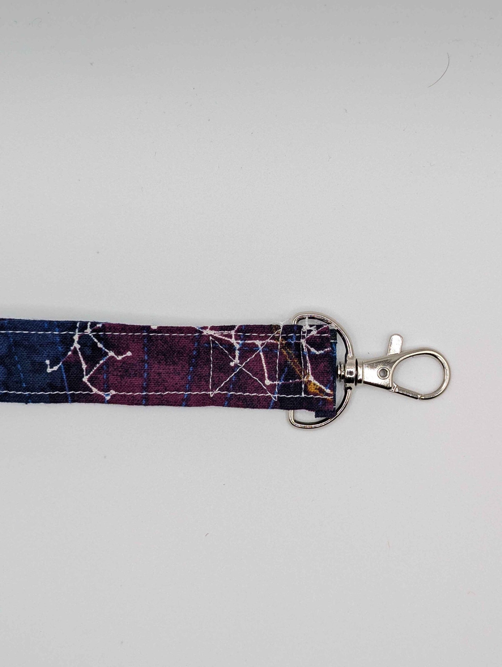 Astrology Keychain, Galaxy Lanyard, Constellations, Purple and Blue, Star Map, Witchy, Fairy, Gift Idea, Back to School, Badge Holder
