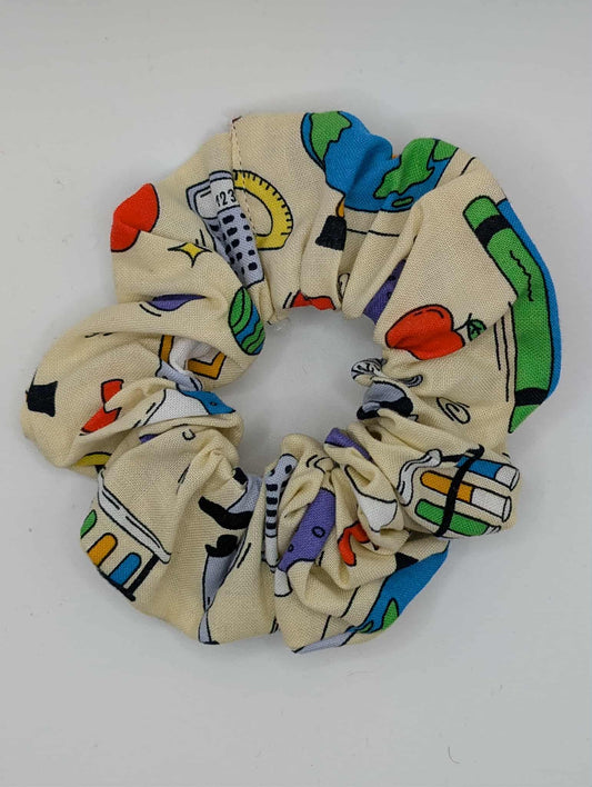Teacher Themed Scrunchie, Teacher Appreciation, Gift Ideas, Back to School Season, Classroom, Science, Math, Art, Gym, History, First Day