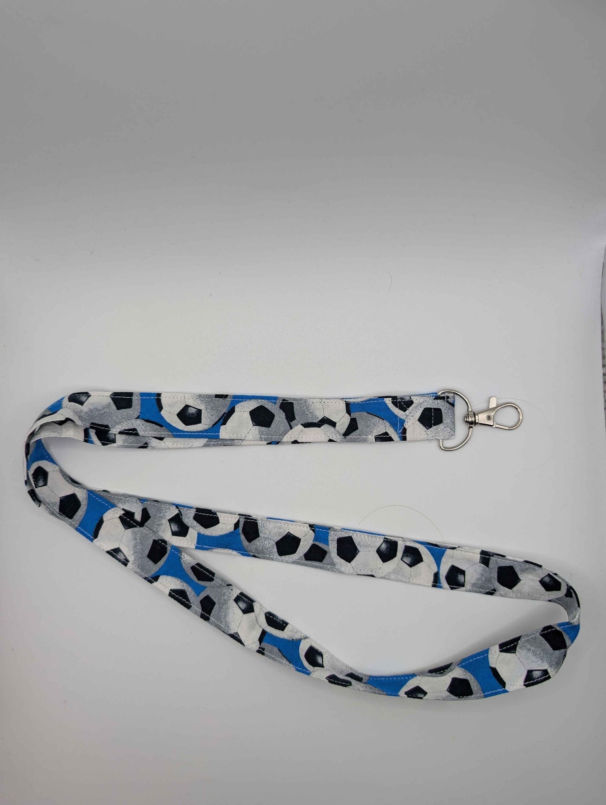 Soccer Keychain, Soccer Lanyard, Blue Soccer Balls, Sports, Back to School, Badge Holder, Sport Keychain, Gift Ideas, Cool Keychain