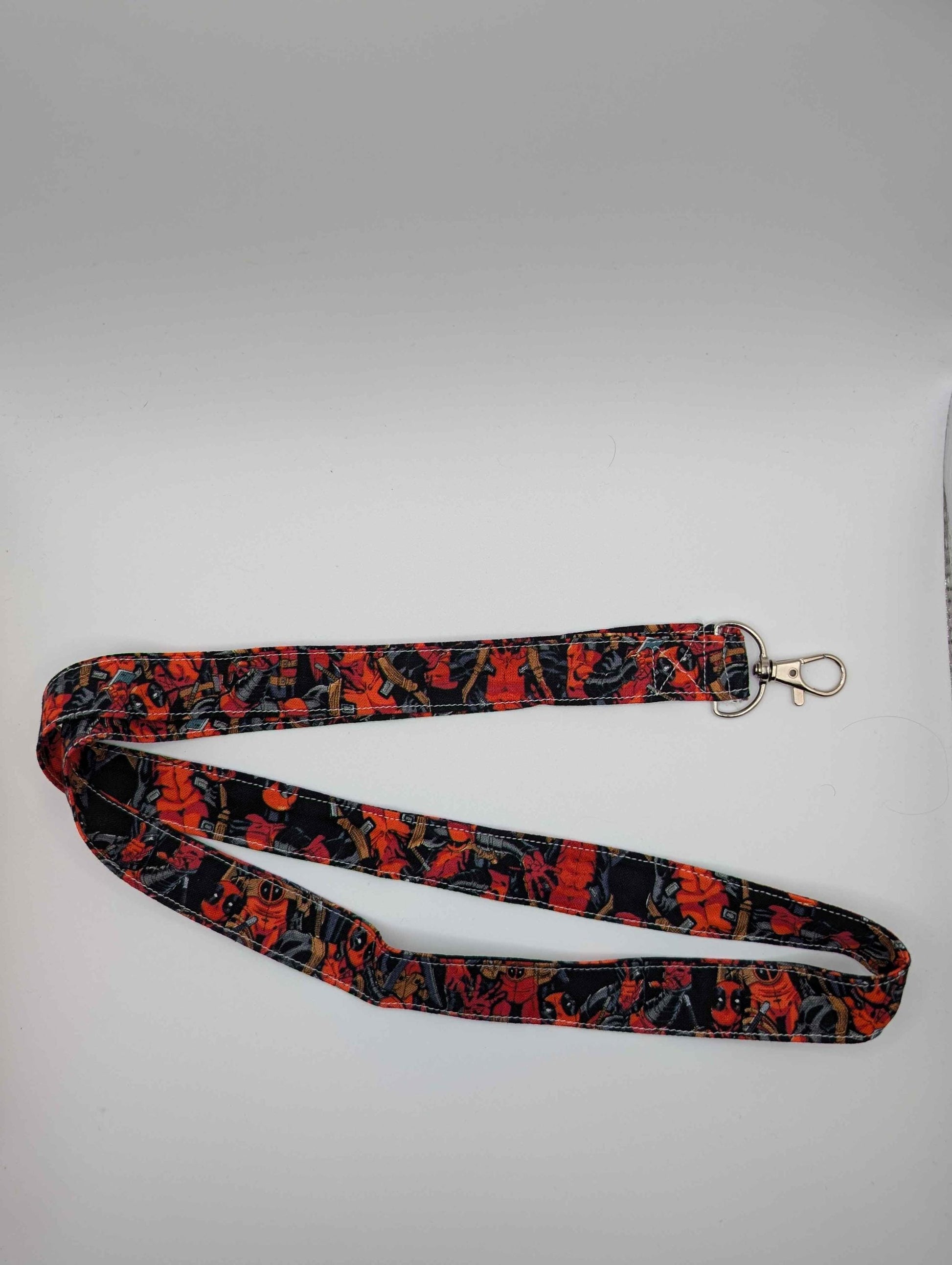 Deadpool Keychain, Deadpool Lanyard, Super Hero Keychain, Comic Books, Movies, Red and Black, Gift Ideas, Back to School, Nerdy, Geeky