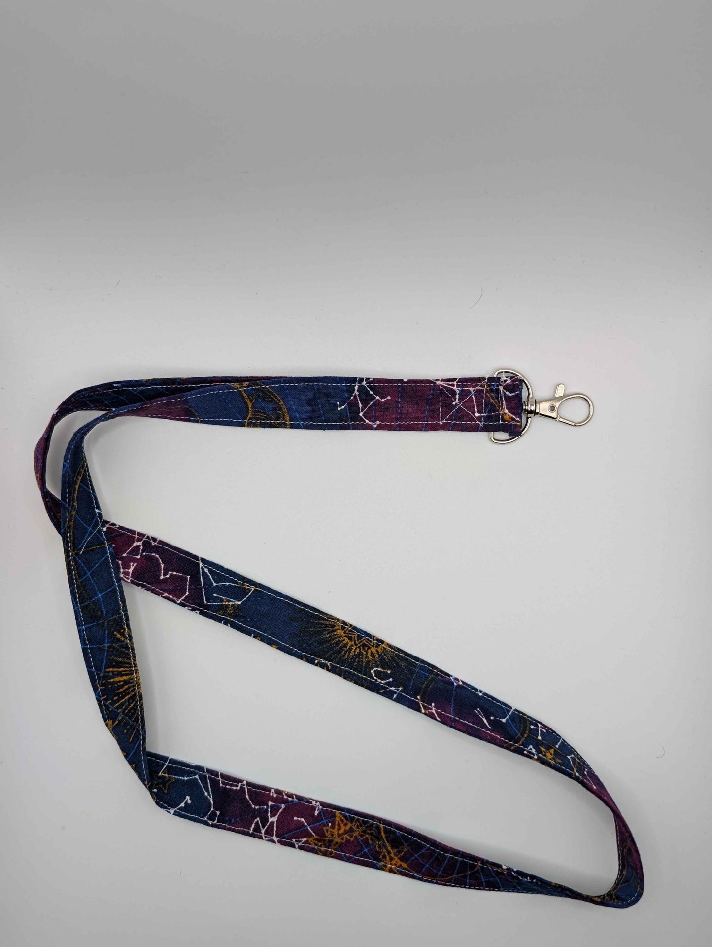 Astrology Keychain, Galaxy Lanyard, Constellations, Purple and Blue, Star Map, Witchy, Fairy, Gift Idea, Back to School, Badge Holder
