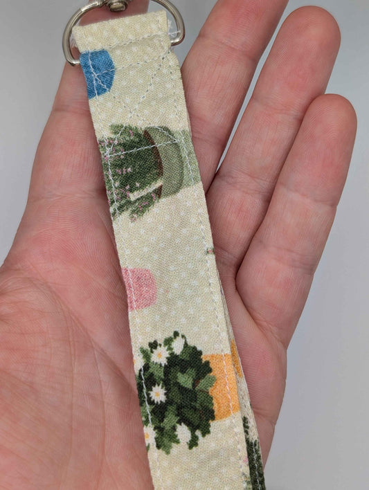Flower Pot Keychain, Flower Pot Lanyard, Plants, Ferns, Flowers, House Plants, Gardener, Plant Parent, Herbalist, Florist, Cute Flowers