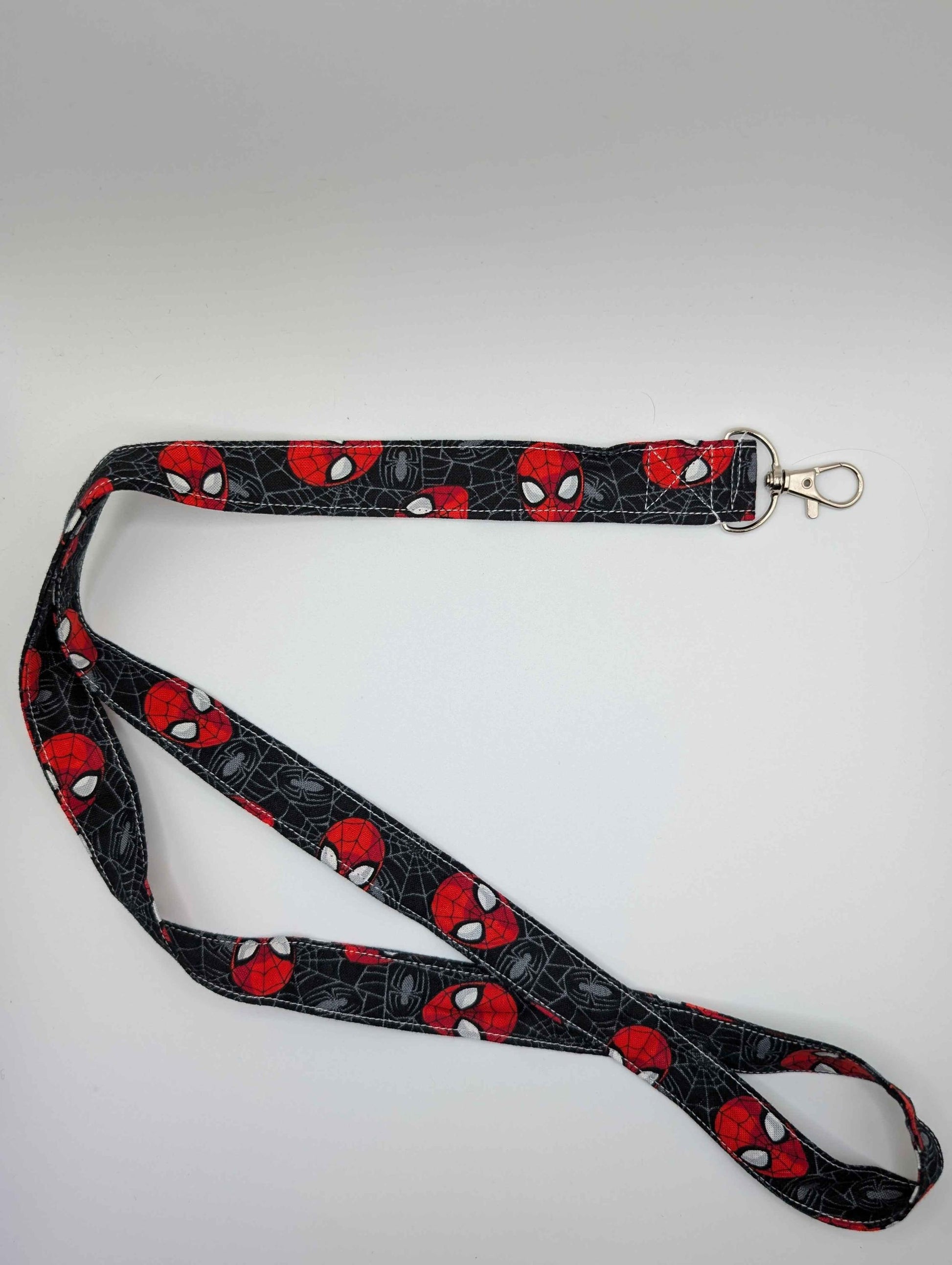 Black and Red Spider Man Keychain, Spider Man Lanyard, Super Hero Keychain, Comic Books, Movies, Comic Con, Gift Ideas, Nerdy, Geeky
