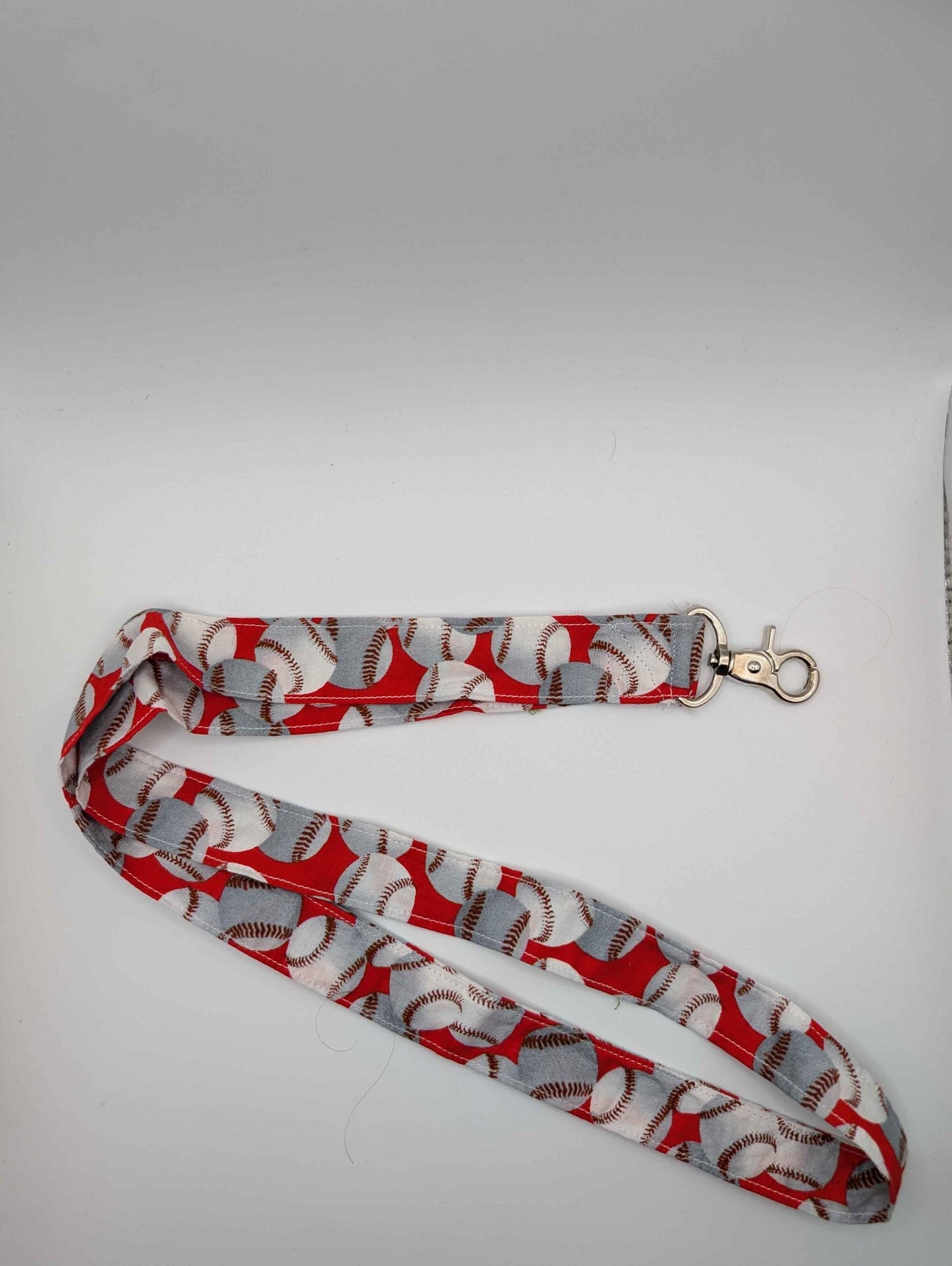 Baseball Keychain, Baseball Lanyard, Baseball, Red and White, Sport Fan, Coach, Teacher, Gift Ideas, Birthday, Badge Holder, MLB
