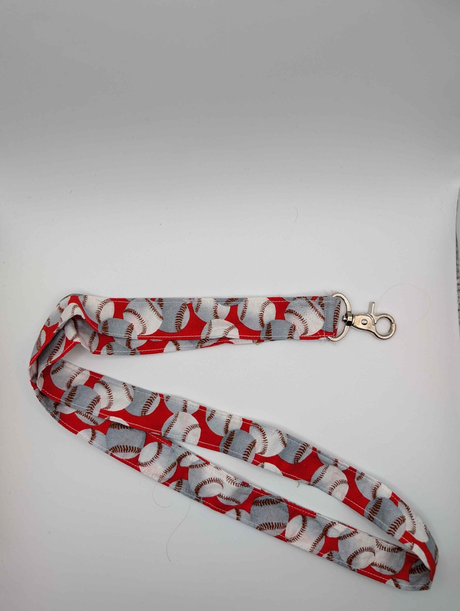 Baseball Keychain, Baseball Lanyard, Baseball, Red and White, Sport Fan, Coach, Teacher, Gift Ideas, Birthday, Badge Holder, MLB
