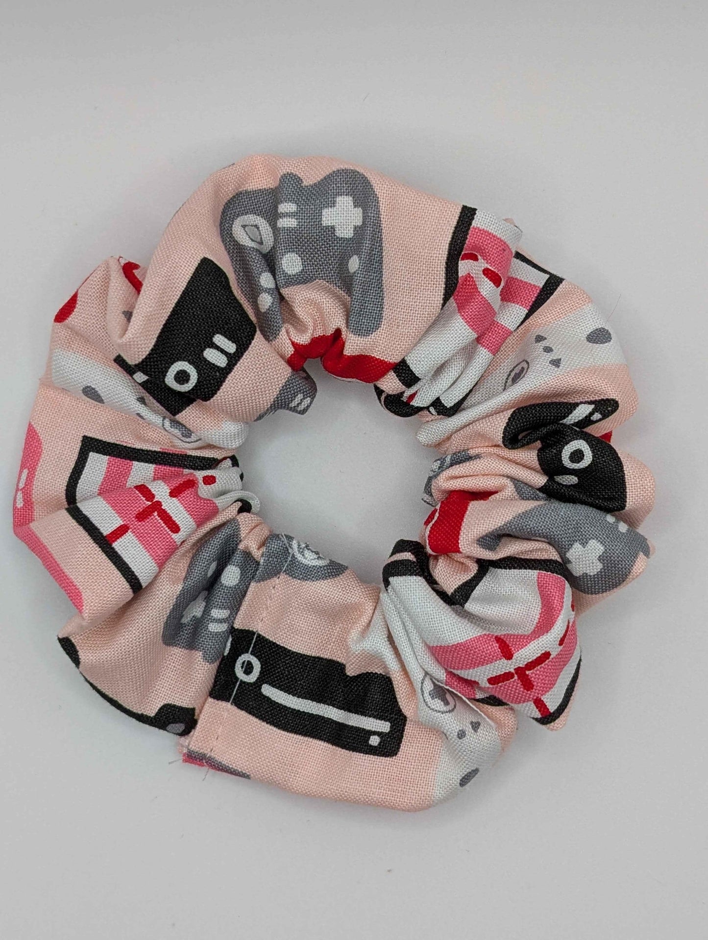 Pink Console Games Scrunchies, Wii, PSP, Xbox, Playstation, Video Game Console Inspired Scrunchie, Pink Gamer Scrunchie, Video Games, Gift