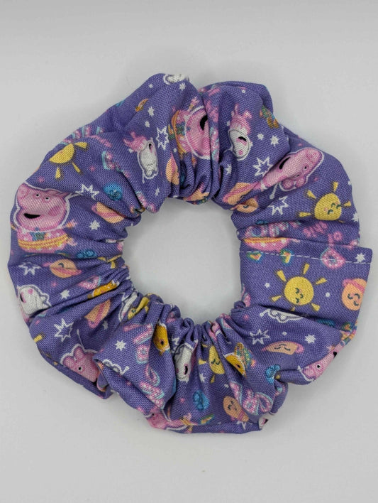Purple Peppa Scrunchie, Cartoon Scrunchie, Space Adventure, Kids Cartoon Scrunchie, Pig Scrunchie, Susie, Birthday, Back to School, Cute
